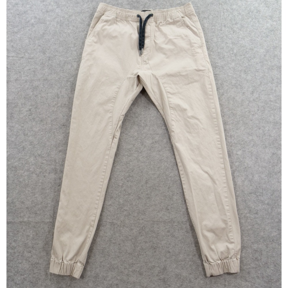 Zanerobe Jogger Pants Mens 32 Beige Tapered Elastic Waist Drawstring